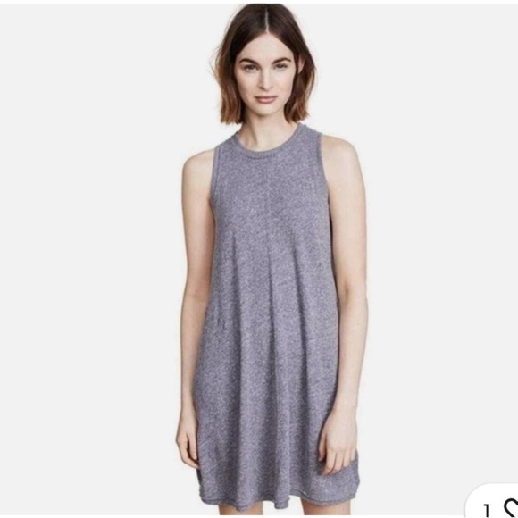 Nation LTD WOMEN'S medium Phoebe Tank A-Line Gray Cotton Dress - Picture 1 of 8
